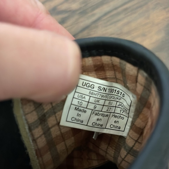 Black Leather Motorcycle Uggs size 10 - Picture 5 of 7